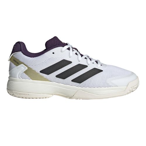 adidas Ubersonic K Junior Tennis Shoe White/Black/Aurora Plum JH5120
image