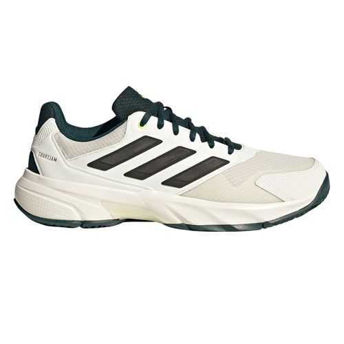 adidas Court Jam Control 3 Mens Tennis Shoe Off White/Silver Metallic/Aurora Ivy JH5135
image