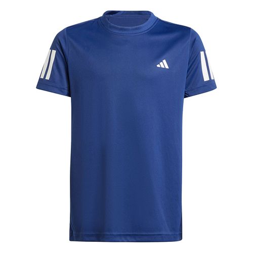 adidas Club 3 Stripe Boys Tee Shirt Dark Blue JP1047image