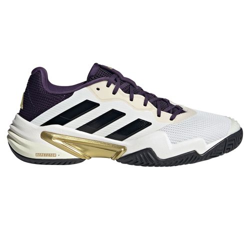 adidas Barricade 13 Mens Tennis Shoe White/Black/Aurora Plum JR1499
image