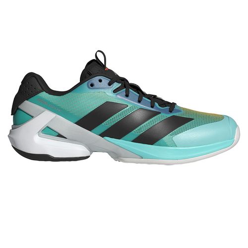 adidas Adizero Ubersonic 5 Mens Tennis Shoe Flash Aqua/Core Black/Lucid Orange JR1735image