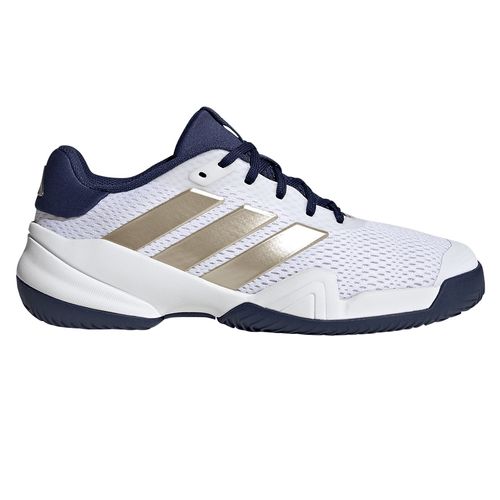 adidas Barricade K Junior Tennis Shoe White/Cyber Metallic/Dark Blue JR4448image