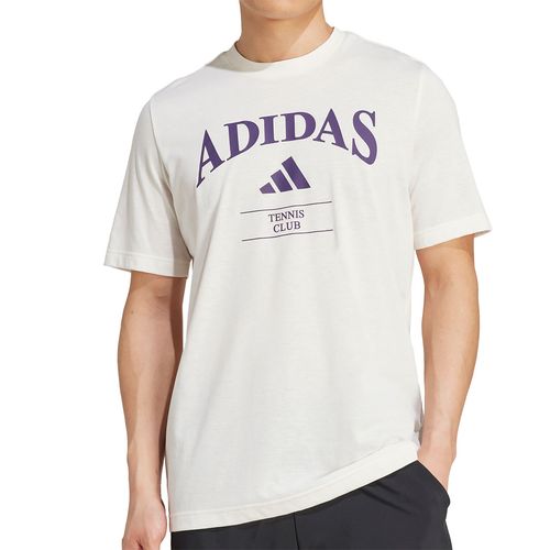 adidas Heritage Tennis Tee Shirt Mens White/Aurora Plum KA0996
image