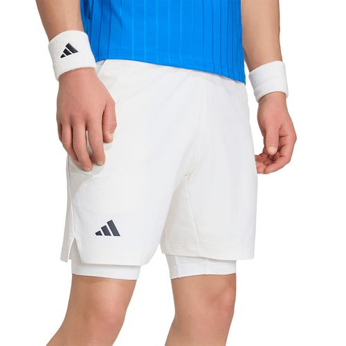adidas 2 in 1 Short Mens White KB3442image