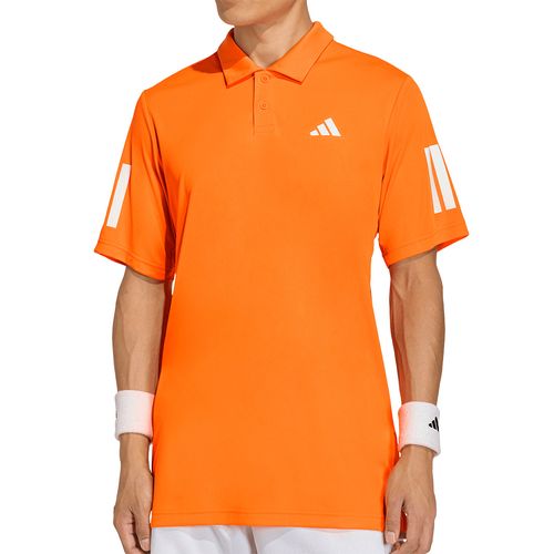 adidas Club 3 Stripe Polo Mens Pure Orange KB9709image