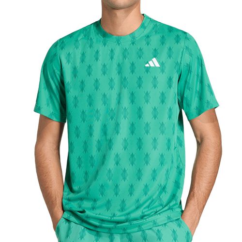 adidas Club Graphic Crew Mens Semi Court Green/Collegiate Green KD1744image