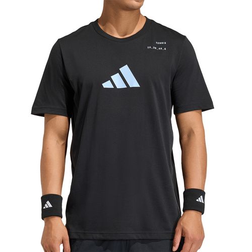 adidas Tennis Graphic Tee Shirt Mens Black KE7260image