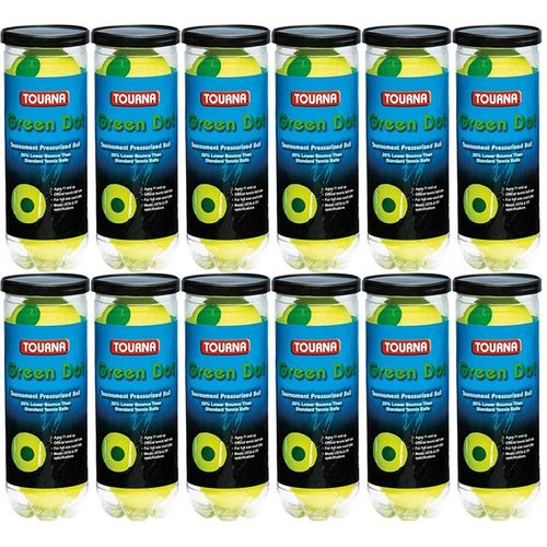 Tourna Pressurized Green Dot Tennis Balls (12 pack)image