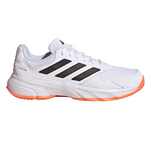 adidas CourtJam Control 3 Mens Tennis Shoe White/Core Black/Lucid Orange KJ3699
image