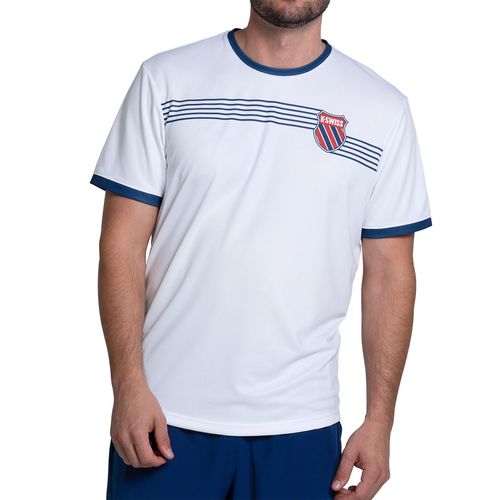 K-Swiss Heritage Tradition Short Sleeve Crew Mens White KMT47 Y18155image