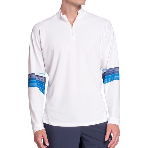 K Swiss Downforce 1/4 Zip Long Sleeve Mens Peacoat KMT78 56G461image