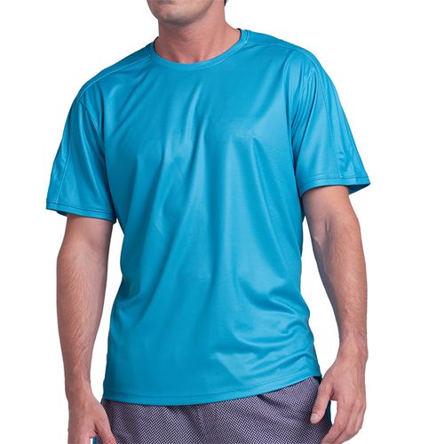 K Swiss Synergize Short Sleeve Shirt Mens BalticWhite KMT82 28J994image