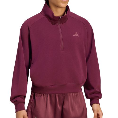 adidas 1/2 Zip Jacket Womens Maroon KV9574image