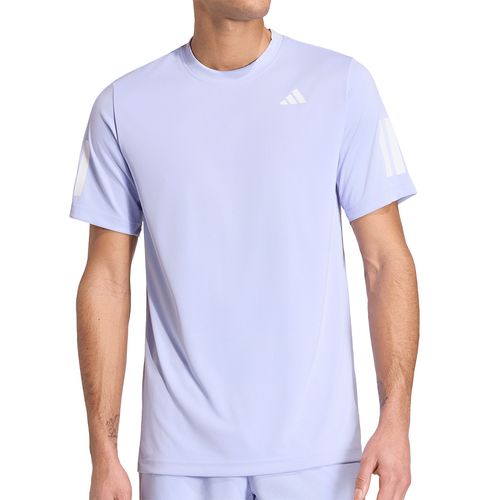 adidas Club 3 Stripe Tee Shirt Mens Violet Tone KW7619image