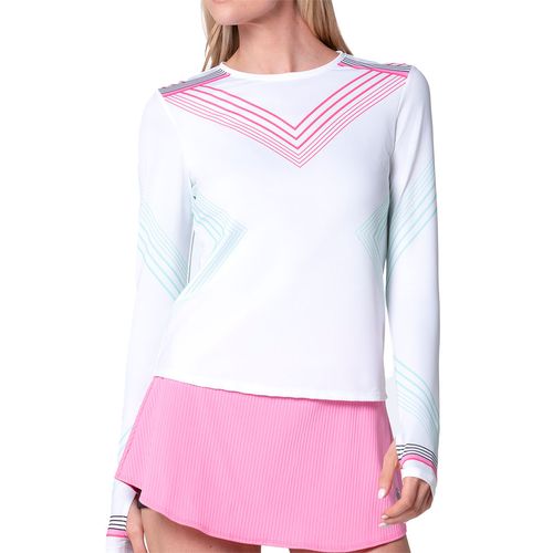 K Swiss Fall Pique Long Sleeve Top Womens Techno Pink KWT64 43D693image