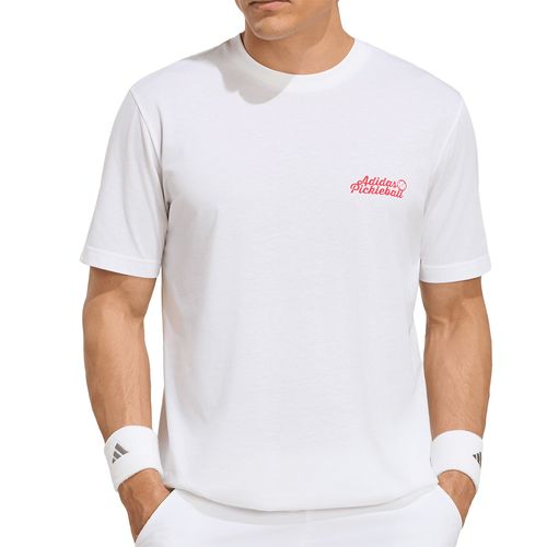 adidas Pickleball Graphic Tee Shirt Mens White KY5773image