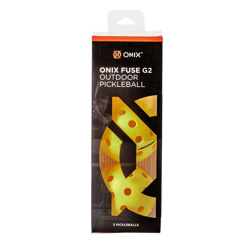 Onix Fuse Outdoor 3 Pack Pickleballs - Yellowimage