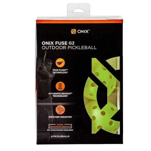 Onix Fuse G2 Outdoor Pickleball 6 Pack - Neon Yellowimage
