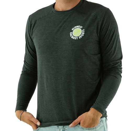 Midwest Racquet Sports Performance Long Sleeve Mens Graphite Heather MWS 5image