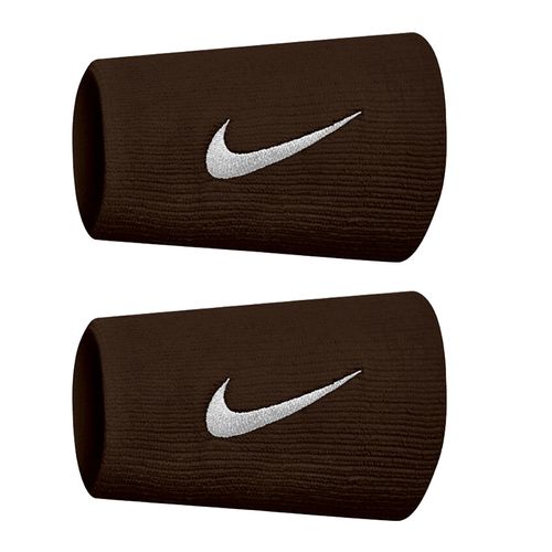 Nike Tennis Premier Doublewide Wristbands 2PK Velvet Brown/Silver N0002466 243OS
image