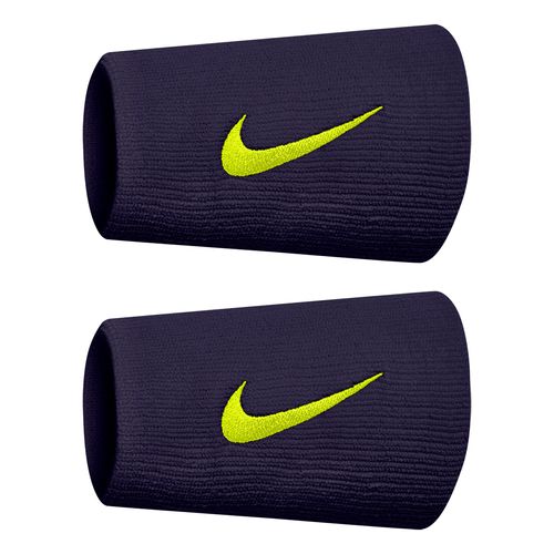Nike Tennis Premier Doublewide Wristbands Purple Dynasty/Lemon Venom N0002466 577OSimage