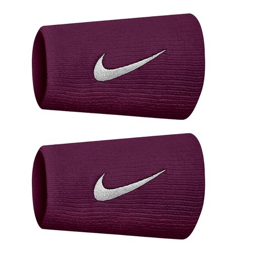 Nike Tennis Premier Doublewide Wristbands 2PK Bordeaux/Silver N0002466 665OS
image