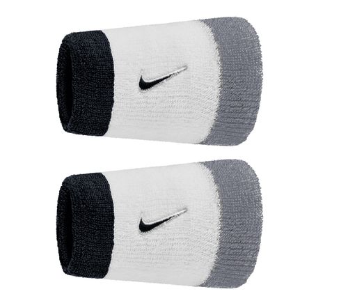 Nike Classic Doublewide Wristbands 2pk White/Cool Grey/Black N1012406 122OSimage