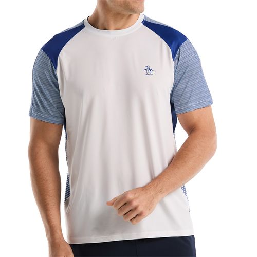 Penguin Retro Tech Block Crew Mens Bright White O1KSG009 118image