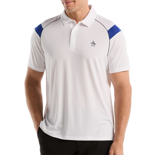 Penguin Raglan Stripe Polo Mens Bright White O1KSG013 118image