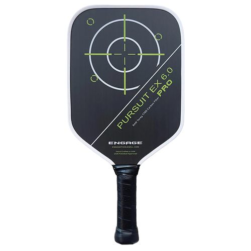 Engage Pursuit Pro EX 6.0 Raw Carbon Fiber Pickleball Paddle Alpine Lime OE6 GRE 001image