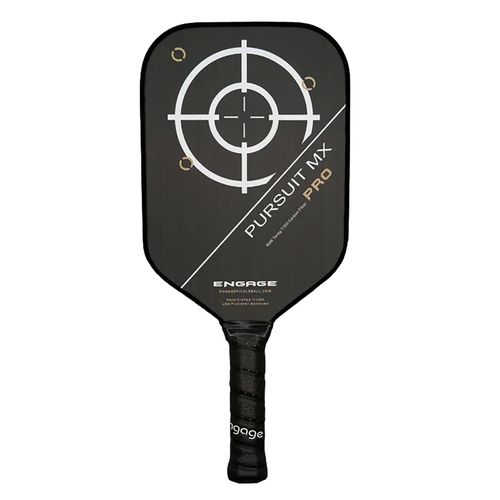Engage Pursuit Pro MX Raw Carbon Fiber Lite Pickleball Paddle Black/Gold OMX BLA 002image
