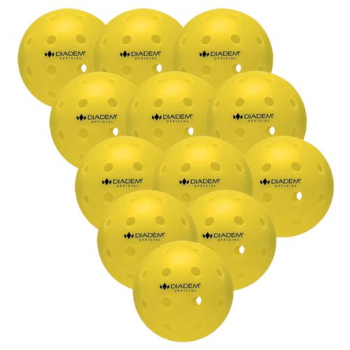 Diadem Outdoor Tournament Pickleball 12 Pack Yellow PB-TB-12Yimage