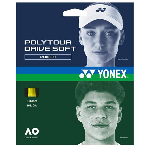 Yonex Poly Tour Drive Soft 16L (1.25mm) Tennis String Flash Yellow PTGDS125FY
image