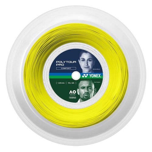 Yonex PolyTour Pro 16L (1.25mm) Tennis String REEL (660) Flash Yellow PTGP125-2Yû
image