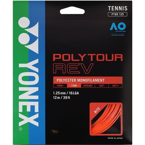 Yonex Poly Tour Rev 125 16L Tennis String - Bright Orangeimage