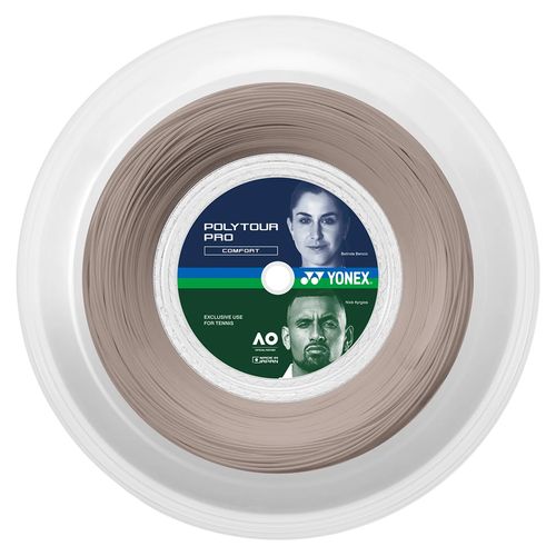 Yonex PolyTour Pro 18g (1.15mm) Tennis String REEL (660) Warm Gray PTP115 2WGimage