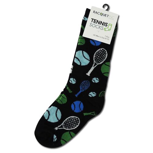 Racquet Inc Novelty Socks - Black/Green/Blueimage
