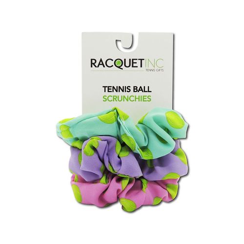 Racquet Inc Tennis Ball Scrunchies - Pink/Blue/Purpleimage