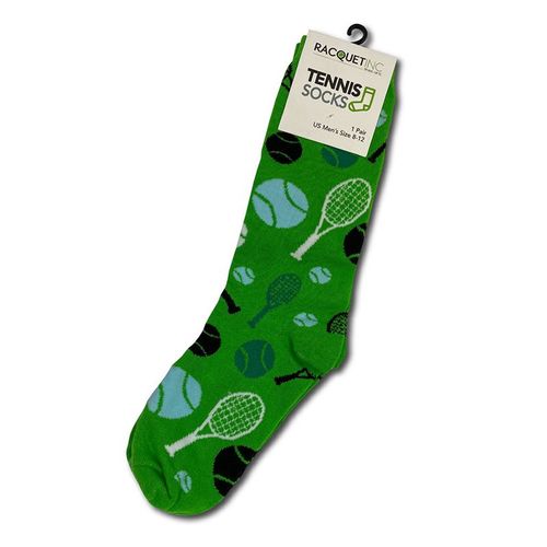 Racquet Inc Novelty Socks - Green/Blue/Whiteimage