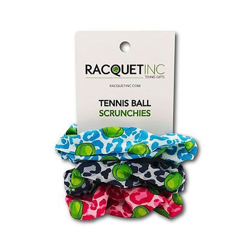 Racquet Inc Tennis Ball Scrunchies - Cheetah Blue/Grey/Pinkimage