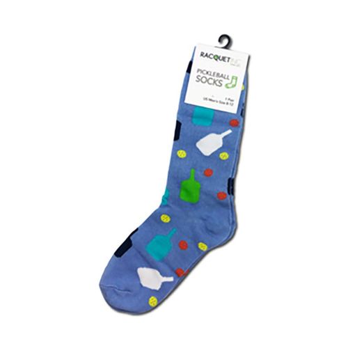 Racquet Inc Pickleball Socks - LT Blue/Green/Blackimage