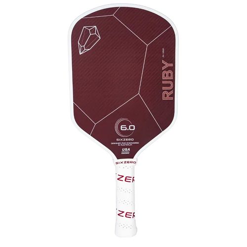 SixZero Ruby 16mm Pickleball Paddle Red/White RK001image
