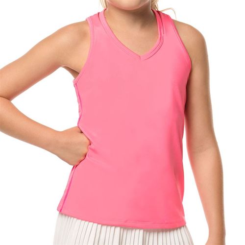 Lucky In Love Santa Fe Glow Girls V Neck Cutout Tank Top Neon Pink T207 648
image