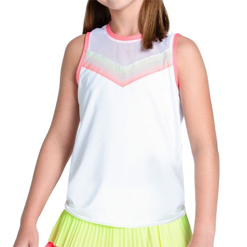 Lucky in Love Sunset Spin Girls Tie Back Tank Top Flamingo T228 01A670image