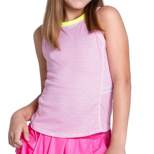 Lucky in Love Essentials Girls Victory Tank Top Neon Pink T269 11A648
image