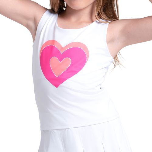 Lucky in Love Glow Set Girls Tank Top White T317 36G110image
