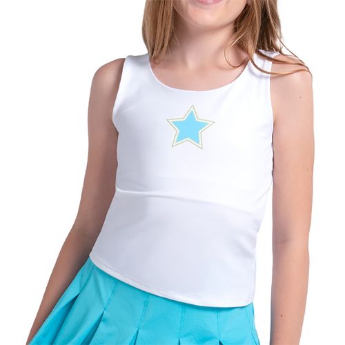 Lucky in Love Lavish Lane Girls Starlane Tank Top White T317 39G110image