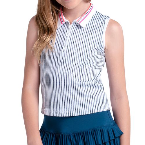 Lucky in Love Glow Set Girls Polo Tank Top White T319 37G110image