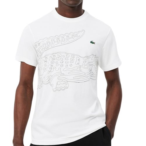 Lacoste Training Graphic Tee Shirt Mens White/Black TH6682 AU8image