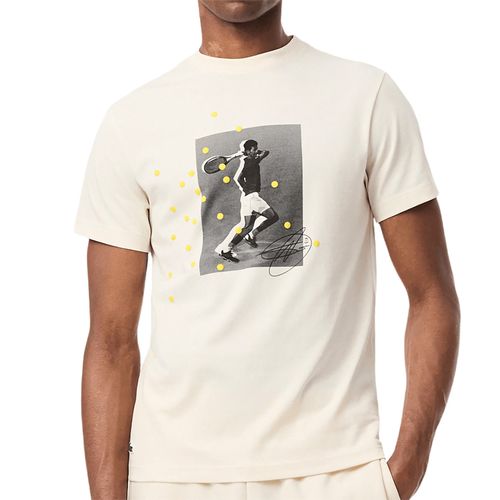 Lacoste Novak Djokovic Signature T Shirt Mens Off White TH9957 XFJimage